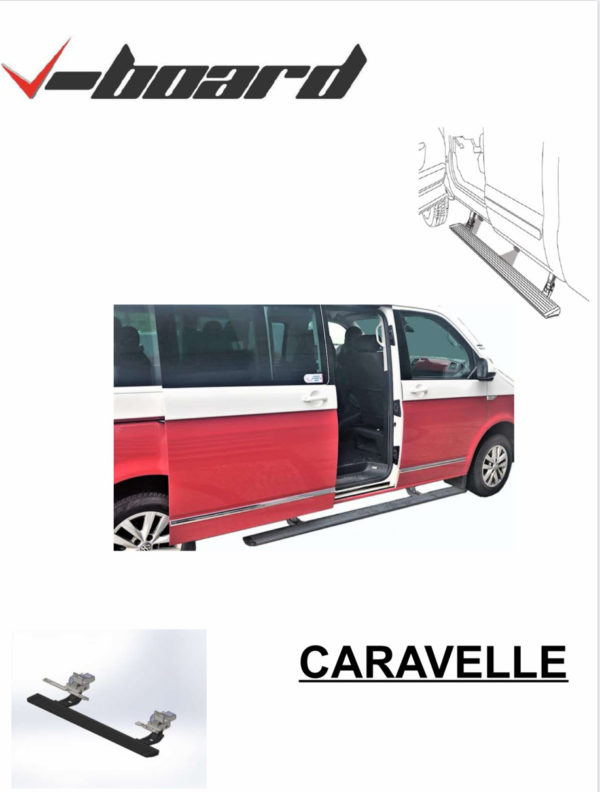 Stopień wejściowy otwierany V-BOARD krótki prawy Volkswagen Transporter Caravelle